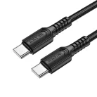 Borofone Kábel BX116 Certain - Type C to Type C - PD 60W 3A 1 méter fekete