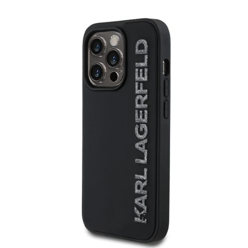 Karl Lagerfeld 3D Rubber Glitter Logo iPhone 14 Pro tok