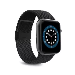   Puro ''LOOP'' rugalmas nejlon óraszíj csipeszes zárral Apple Watch 38/40/41 mm egy méret fekete