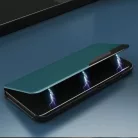 Eco Leather View Case elegáns fliptok kitámasztó funkcióval iPhone 13 Pro narancs tok