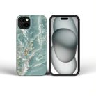 FORCELL F-PROTECT Mirage, katonai ejtésteszten átesett tok kompatibilis MagSafe-fel az iPhone 15 Pro Max-hoz zöld márvány,