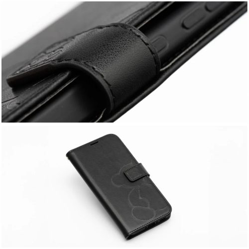 MEZZO fliptok XIAOMI Redmi Note 14 4G (GLOBAL - 164,84mm x 78,15mm x 8,16mm) teddy bear fekete tok