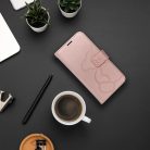 MEZZO fliptok XIAOMI Redmi Note 14 4G (GLOBAL - 164,84mm x 78,15mm x 8,16mm) méretben, rózsa arany mackó mintával tok