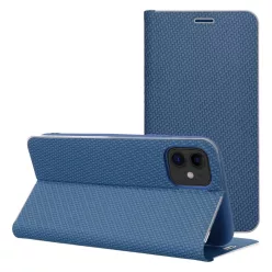 LUNA Book Carbon iPhone 16e (SE 4 2025) /17e kék tok
