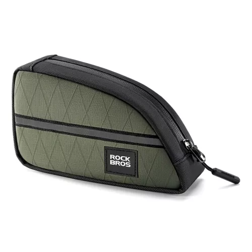 Rockbros háromszög alakú kerékpár váz táska 0.8l - Zöld