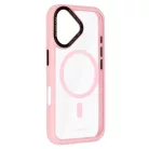 Liavec Hybrid Magsafe átlátszó tok iPhone 16 light pink tok