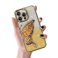 Tel Protect Lepke Vízálló tok iPhone 16e/17e arany tok