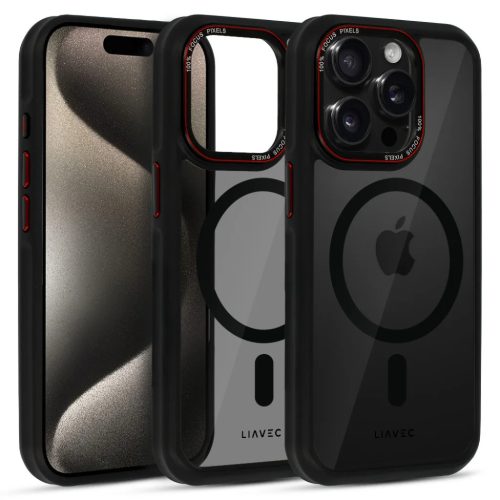 Liavec Hybrid Smoke Magsafe tok iPhone 15 Pro Max