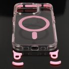 Tel Protect Strap Clear tok iPhone 15 Pro Max pink