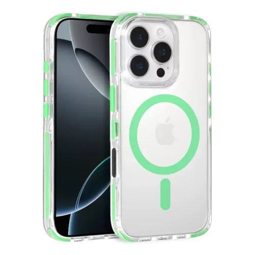 Tel Protect Pántos Átlátszó iPhone 16 Pro tok zöld