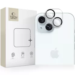   iPhone 14 / 14 Plus / 15 / 15 Plus Clear Tech-protect Cam Fit+ kamera védő üvegfólia