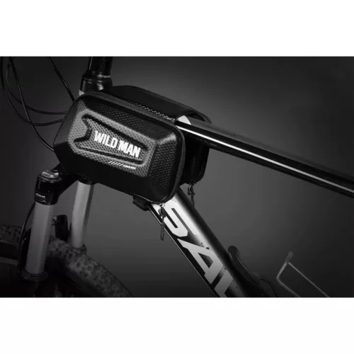WILDMAN utazótáska bicikli vázra cipzárral 1,2L (10-18 cm) E6S fekete