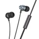 HOCO vezetékes fülhallgató Jack 3,5 mm mikrofonnal M110 fém szürke