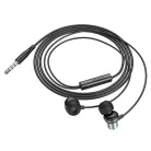 HOCO vezetékes fülhallgató Jack 3,5 mm mikrofonnal M110 fém szürke