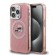 iPhone 15 Pro Max Pink Karl Lagerfeld IML K&CH Heads Repeated Logo MagSafe tok