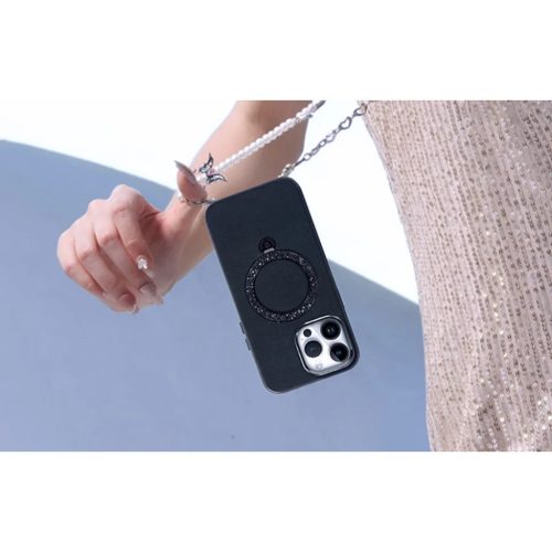 Joyroom PN-15L4 Dancing Circle tok iPhone 15 Pro Max-hoz (fekete)