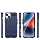 Szénfekete tok iPhone 14 Plus rugalmas gél hátlap tok kék
