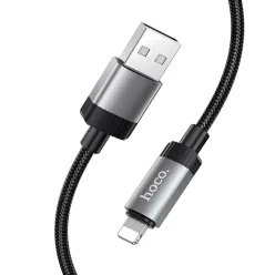 Hoco 2,4A 1 m USB A-hoz Lightning kábel fekete