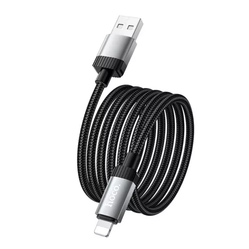Hoco 2,4A 1 m USB A-hoz Lightning kábel fekete