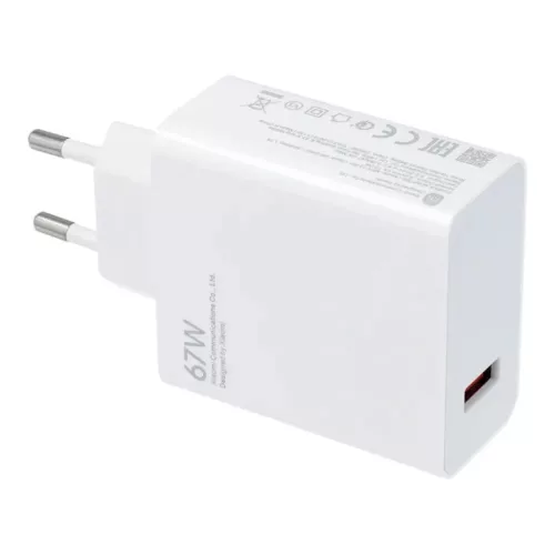 Xiaomi MDY-12-EH fali töltő, 67W, 6.2A, 1 X USB-A, Fehér