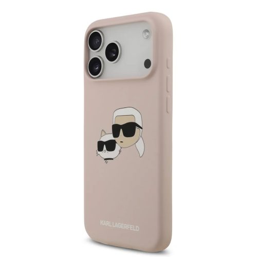 iPhone 17 Pro Max Pink Karl Lagerfeld Szilikon Ikonikus Fejek MagSafe Tok