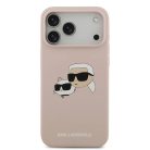 iPhone 17 Pro Max Pink Karl Lagerfeld Szilikon Ikonikus Fejek MagSafe Tok