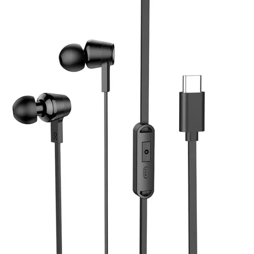 Handsfree USB-C Hoco M86, Fekete