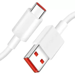   USB-A - USB-C kábel Xiaomi, 60W, 6A, 1m, Fehér 450100001S4S
