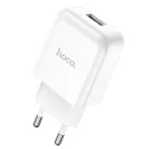 HOCO utazó töltő USB A + kábel USB A-ról Type C-re 2.1A N2 fehér
