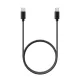Type-C - Type-C PD QC 3A 60W C296 kábel (hosszú csatlakozó 8mm) 1 m fekete