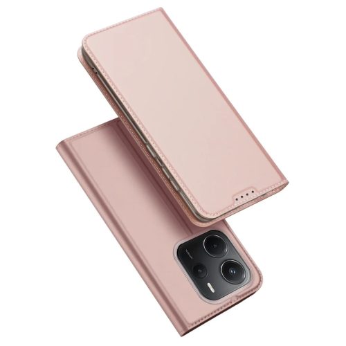 Xiaomi Redmi Note 14 4G (163,25mm) rózsaszín DUX DUCIS pénztárca tok SKIN PRO