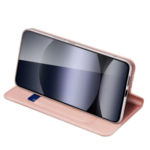 Xiaomi Redmi Note 14 4G (163,25mm) rózsaszín DUX DUCIS pénztárca tok SKIN PRO