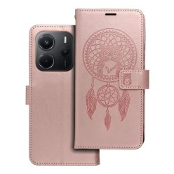   MEZZO fliptok XIAOMI Redmi Note 14 5G-hez álomfogó rózsaarany tok