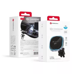   FORCELL F-GRIP Air Mag (F-07) mágneses autós tartó szellőzőhöz vezetéknélküli töltéssel kompatibilis MagSafe Qi2 15W szürke