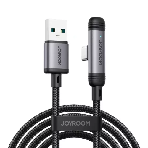 Joyroom S-A56 EnjoyX sorozatú 90° USB-A - USB-C 3A kábel 1.2m - fekete