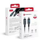 FORCELL F-ENERGY C277 kábel Type C to Type C QC4.0 PD 5A 100W Digitális 1,2 m fekete