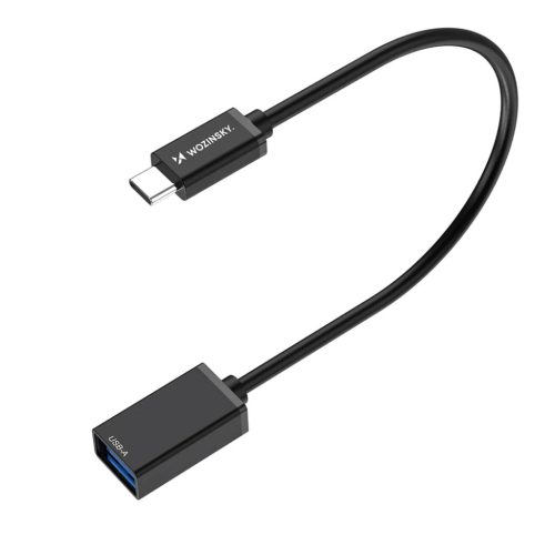 Wozinsky WOTGY1S USB-C 3.0 (férfi) - USB-A 3.0 (női) OTG Adapter - Fekete