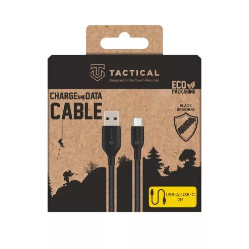 Tactical Stitch Thread Cable USB-A/USB-C 2m Black