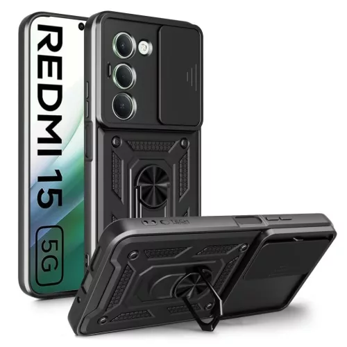 Xiaomi Redmi 15 4G/5G Camshield Pro fekete tok