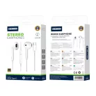 JELLICO vezetékes fülhallgató EP2A USB-C mikrofonnal 1.2M Fehér