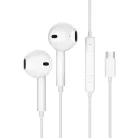 JELLICO vezetékes fülhallgató EP2A USB-C mikrofonnal 1.2M Fehér