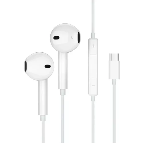 JELLICO vezetékes fülhallgató EP2A USB-C mikrofonnal 1.2M Fehér