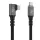 Wozinsky WPS2-UY41S USB-C Thunderbolt 4 240W döntött nyak kábel 2m - Fekete