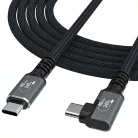 Wozinsky WPS2-UY41S USB-C Thunderbolt 4 240W döntött nyak kábel 2m - Fekete