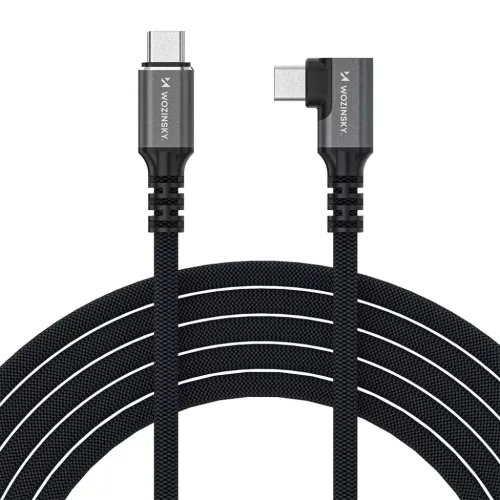 Wozinsky WPS2-UY41S USB-C Thunderbolt 4 240W döntött nyak kábel 2m - Fekete