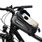 Wozinsky kerékpáros táska a vázra, páncélozott, telefontartóval, 1.7 l - fekete
