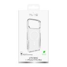 iPhone 17 Pro Max Átlátszó fehér gyűrűvel Puro Lite Mag TPU+PC tok MagSafe kompatibilis