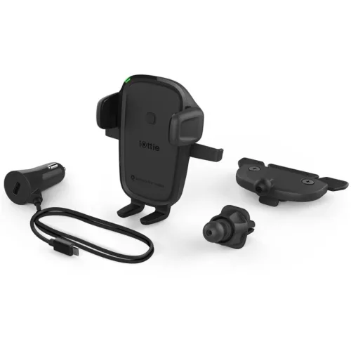 iOttie Easy One Touch Wireless 2 Szellőzőre vagy CD meghajtóba helyezhető telefontartó és Qi vezeték nélküli töltő