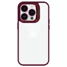Tel Protect kitámasztós tok + kameravédő üveg (lencsevédő) iPhone 13 Pro Max burgundy