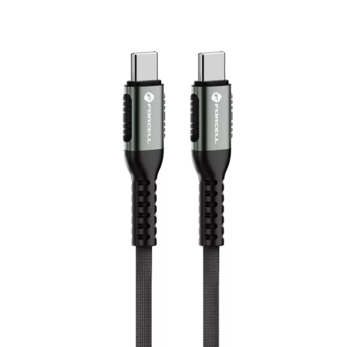 FORCELL F-ENERGY C260 Type-C to Type-C QC4.0 PD 5A 100W Cafule kábel 1,2 m fekete